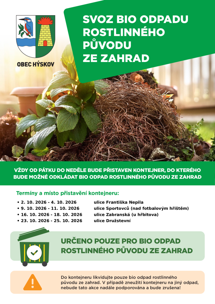 Svoz bio odpadu ze zahrad